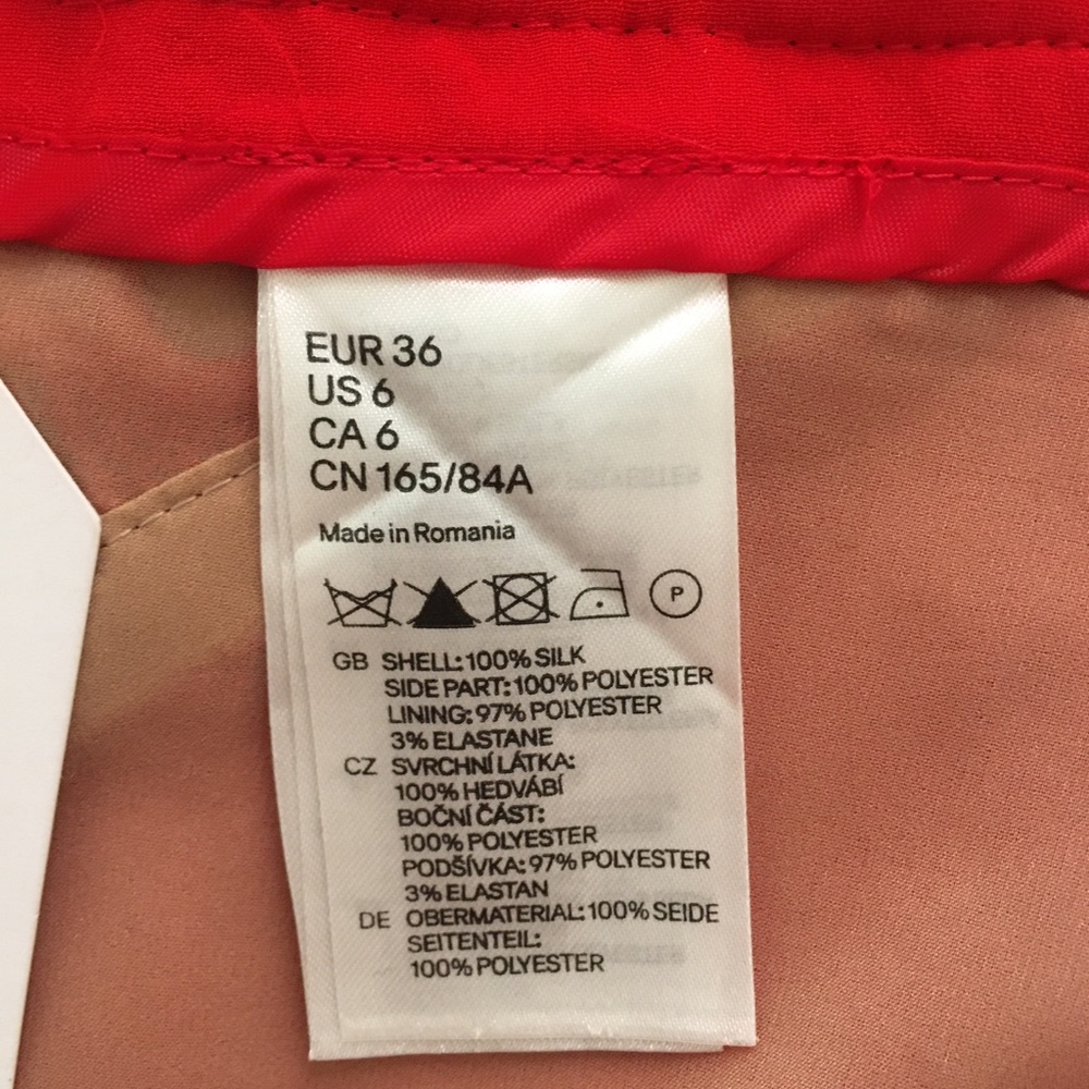 Versace for H&M Red Silk Mini Dress size 6 - Picture 7 of 8
